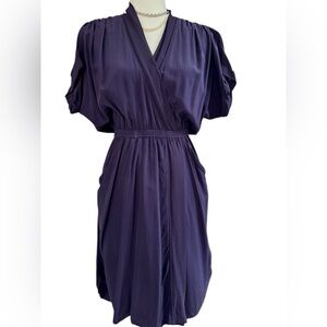 Wilfred Sabine Faux Wrap Dress | 1st Gen: 100% Silk | Size XS | Aubergine